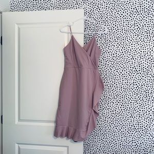 ASOS PRETTY LITTLE THING PURPLE MIDI DRESS